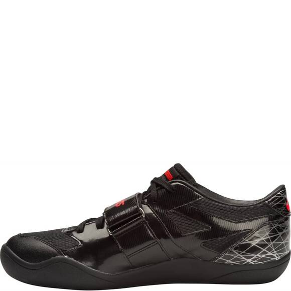 NEW ASICS men\'s throw pro track shoe in black/coral main image 2